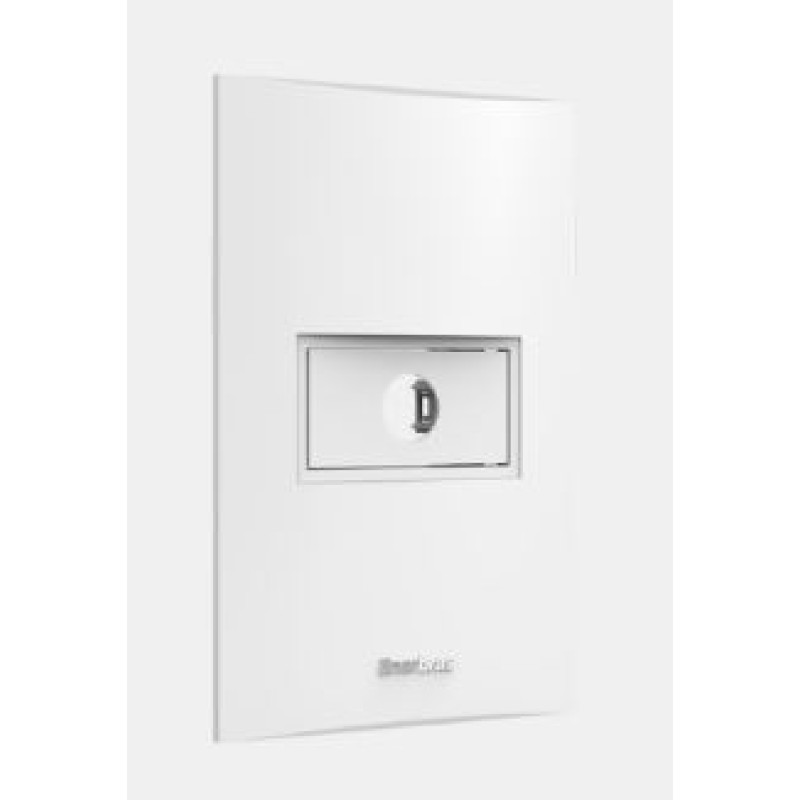 Conjunto Placa Saída 1 Fio 2x4 Enerbras Beleze Branco Ref 1411-E2