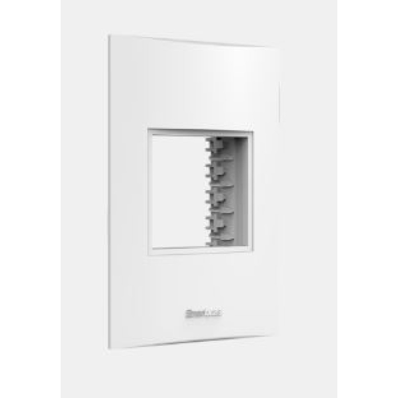 Conjunto Placa 2 Módulo 2x4 Enerbras Beleze Branco Ref 1411-E5
