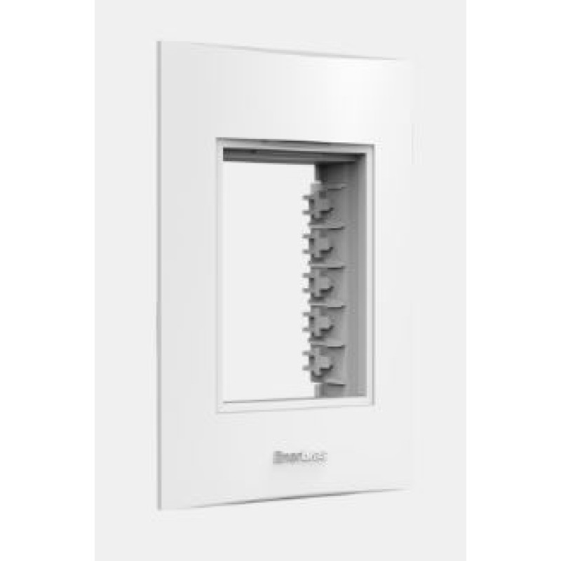 Conjunto Placa 3 Módulo 2x4 Enerbras Beleze Branco Ref 1411-E6
