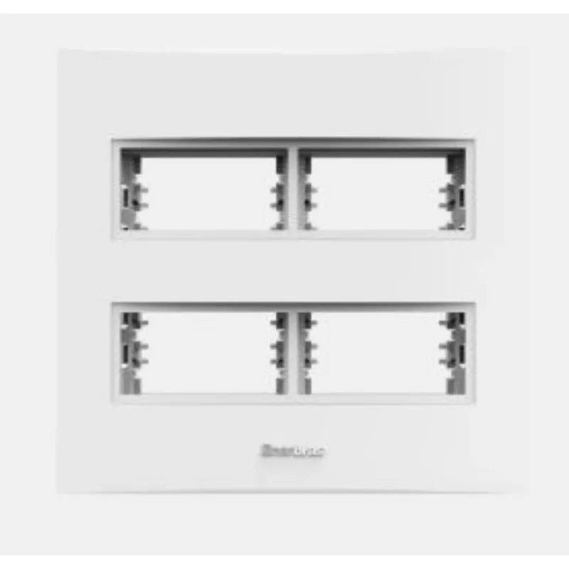 Conjunto Placa 4 Módulo 4x4 Enerbras Beleze Branco Ref 1412-E5