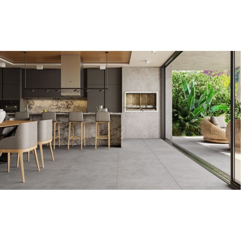 Porcelanato Gaudi Broadway Dark Grey 81cm x 81cm Natural