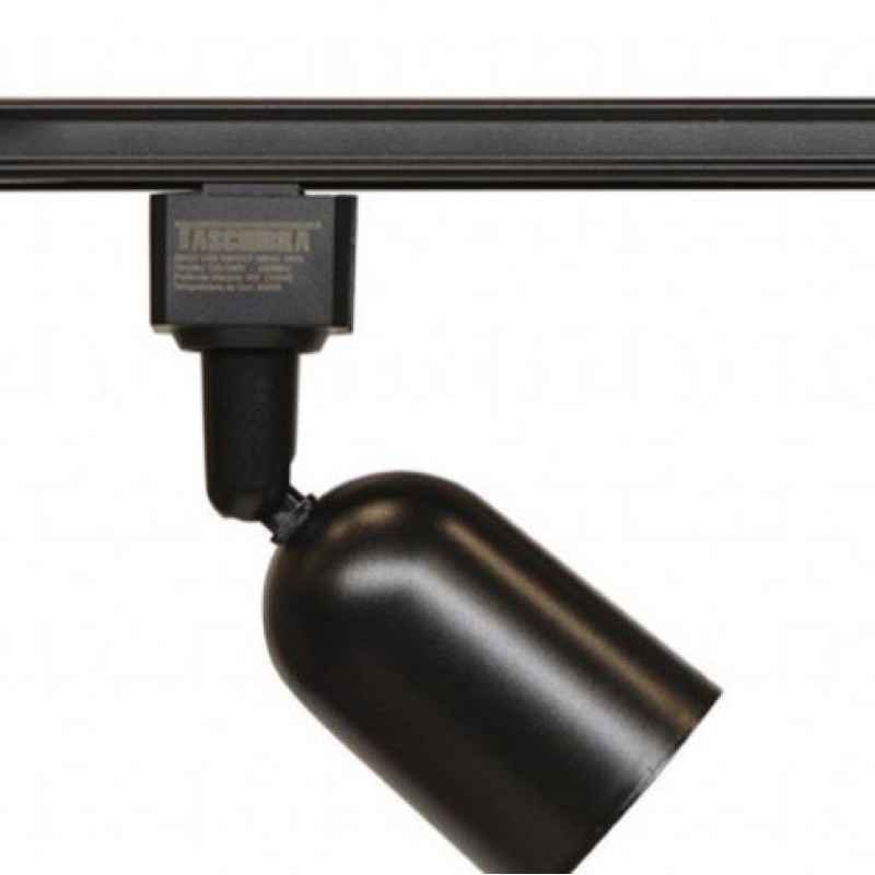 Kit Spot Trilho Led Taschibra Direct 18W Luz Amarela C/3 Spot Preto