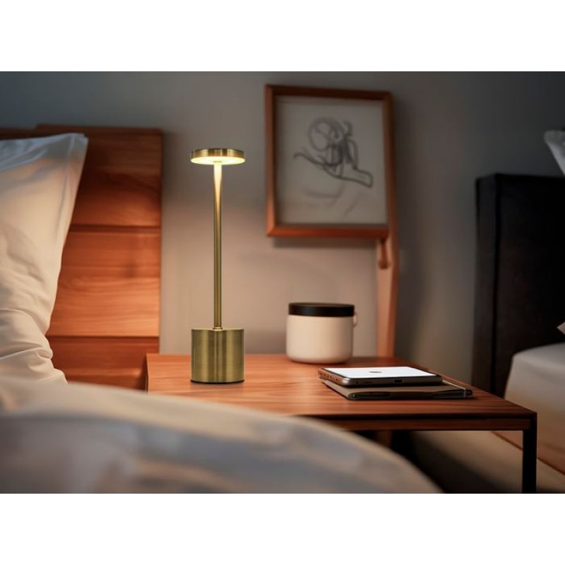 Luminária Recarregável Led Orbit Taschibra Ouro