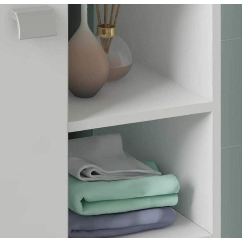 Conjunto Para Banheiro Lotus em Mdf Mgm Suspenso 55 cm Branco