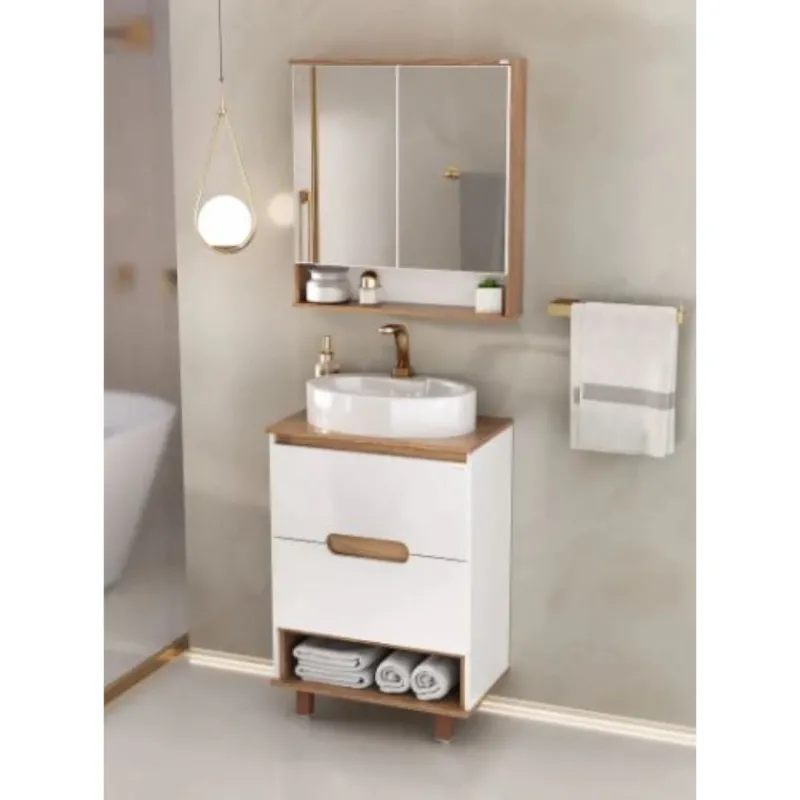 Conjunto Para Banheiro Fabribam Beatriz 60 cm Branco/Catedral