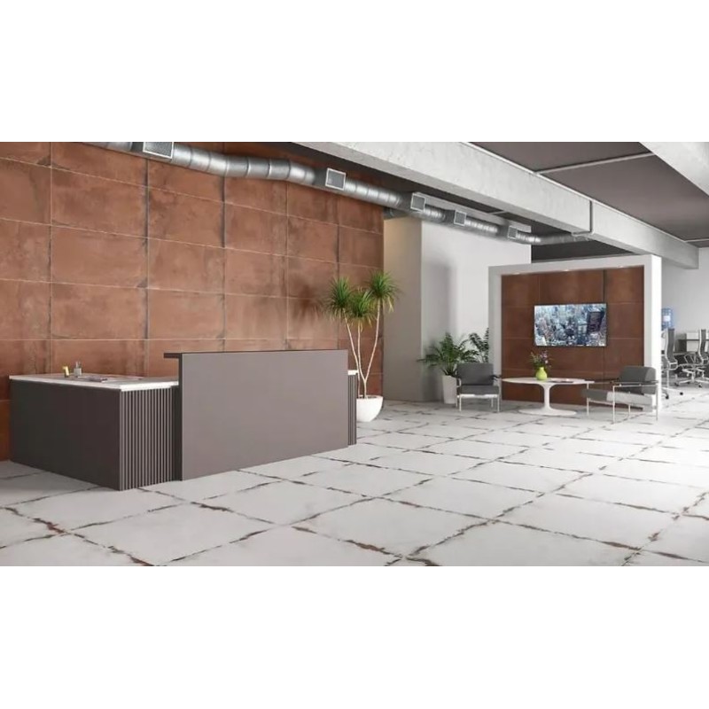 Porcelanato Elizabeth Metalicca Corten 49cm x 99cm Acetinado  