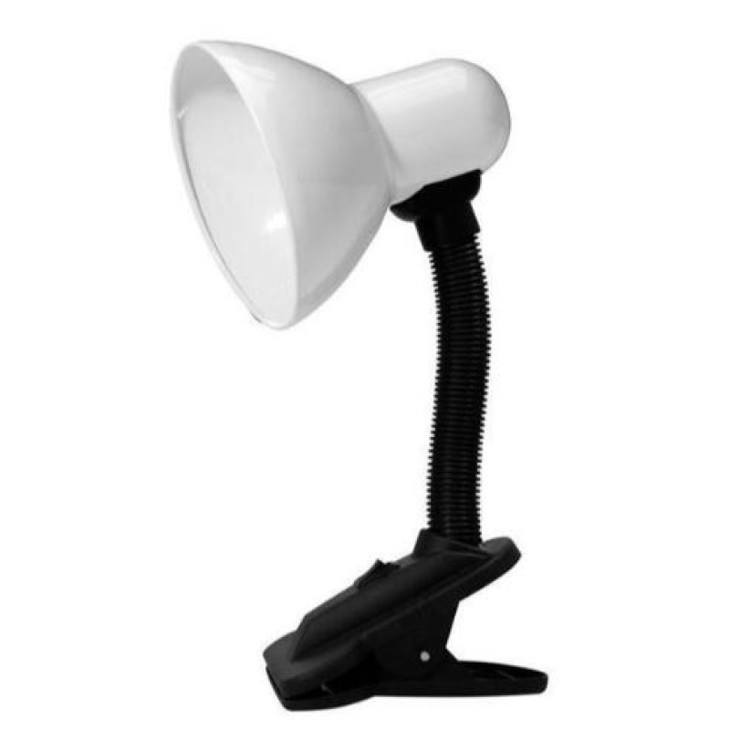 Luminária Mesa 1 Lâmpada Taschibra E27 Clip Branco