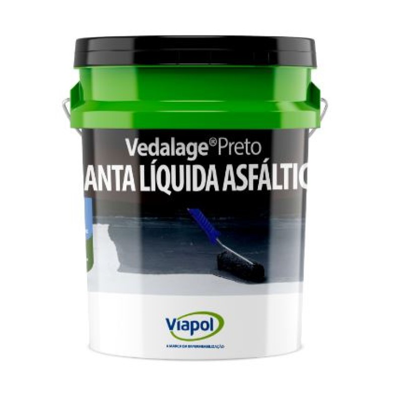Manta Líquida Para Lage Viapol Vedalage Preto 14 Litros